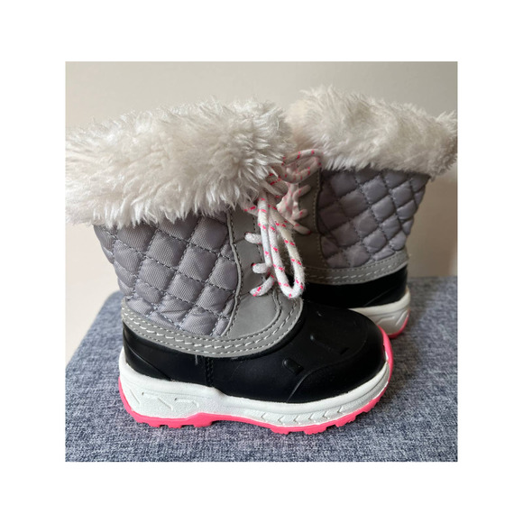 Carters Little Girls Toddler Size 5 Winter Snow Boots Duck Boots - Picture 2 of 13